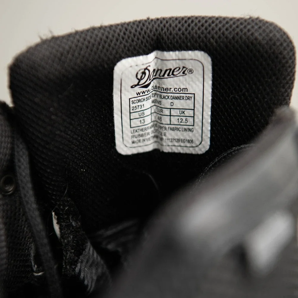 Danner Scorched Black Waterproof Tactical Work Boots Sz 13 GorpCore Combat Biker